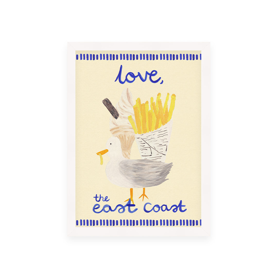 Love, East Coast Seaside Hand Painted Print