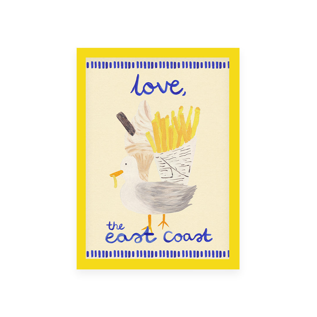 Love, East Coast Seaside Hand Painted Print