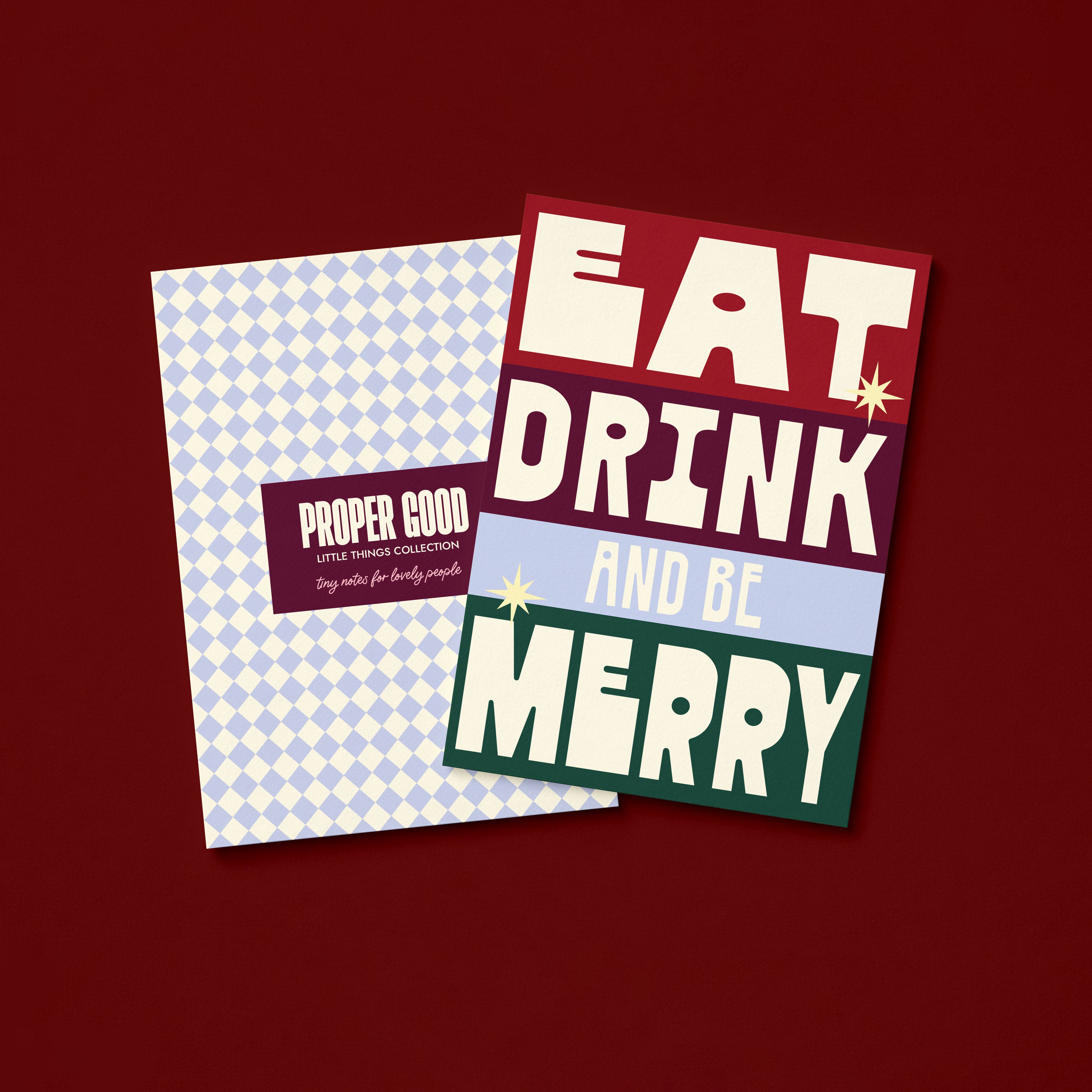 Mini Christmas Greetings Card | Eat Drink Be Merry