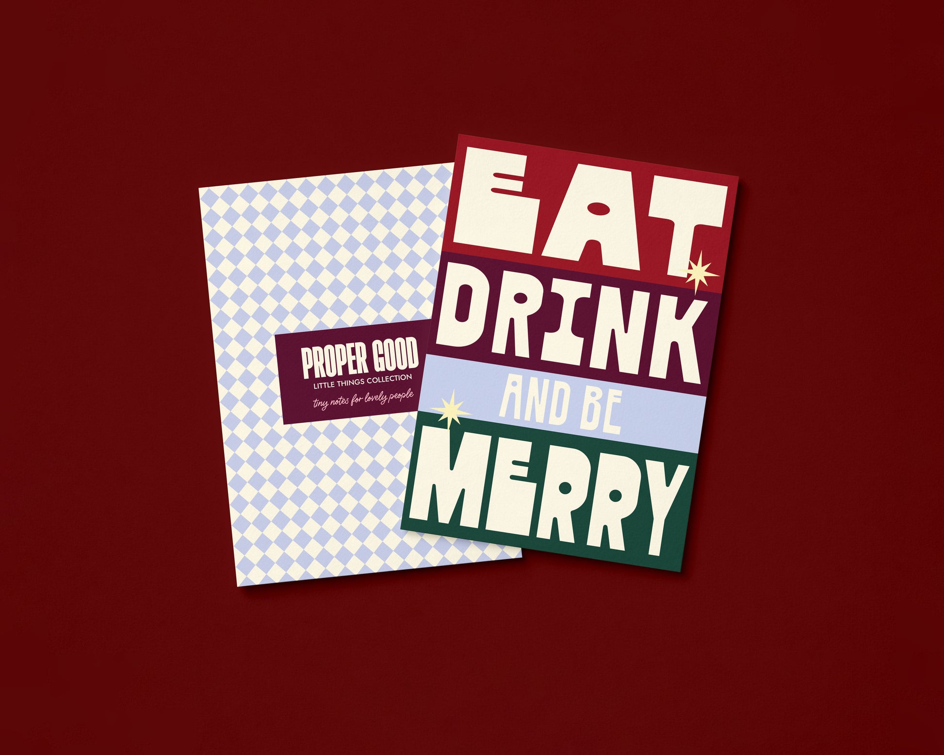 Mini Christmas Greetings Card | Eat Drink Be Merry