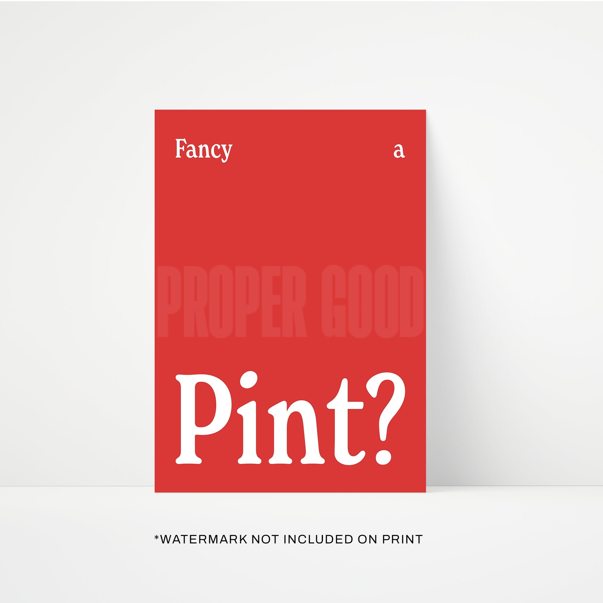 Fancy A Pint Print | STUDIO SALE
