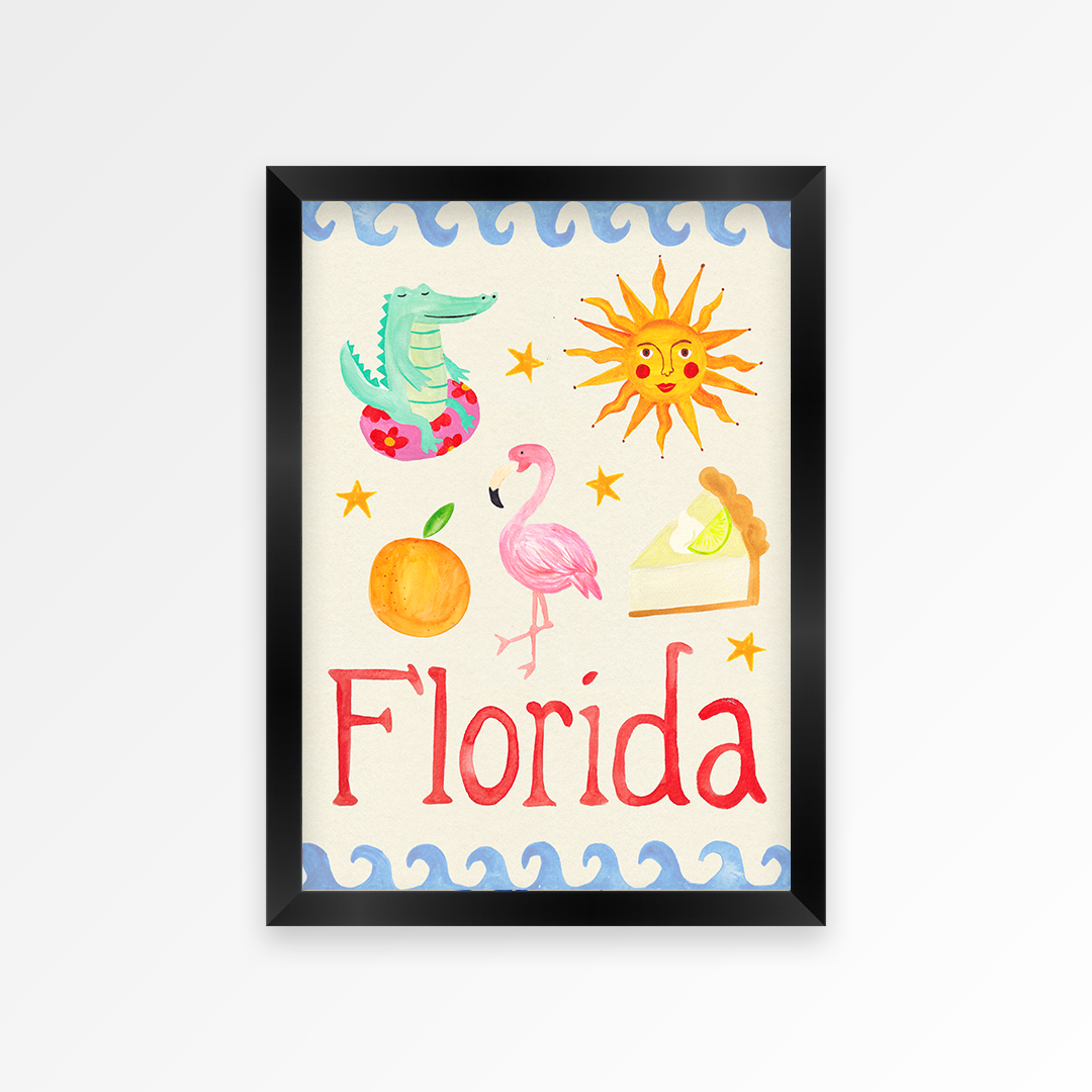 Florida Trinket Hand Painted Print