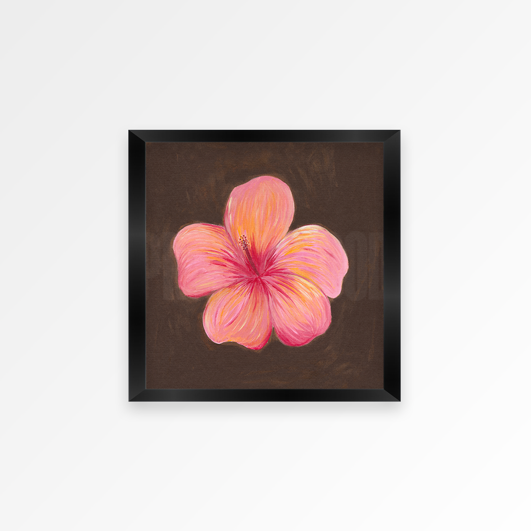 Hibiscus Flower Hand Painted Art Print