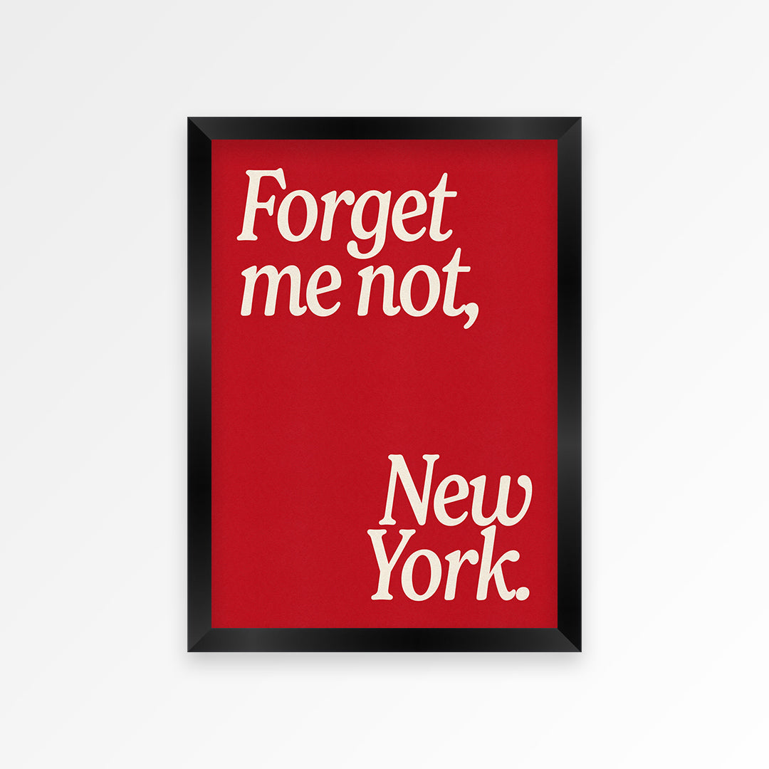 Forget Me Not New York Art Print