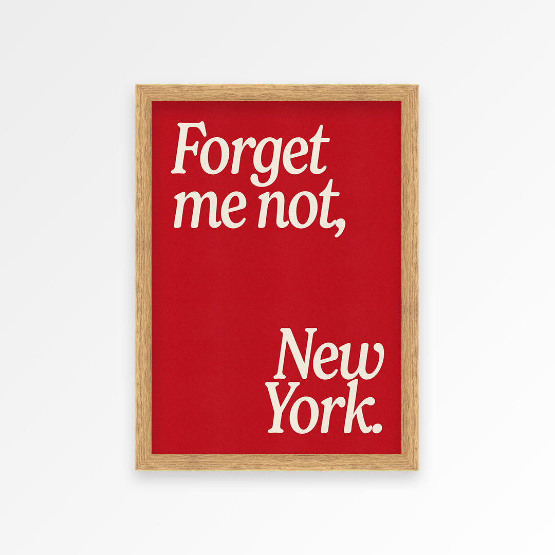 Forget Me Not New York Art Print