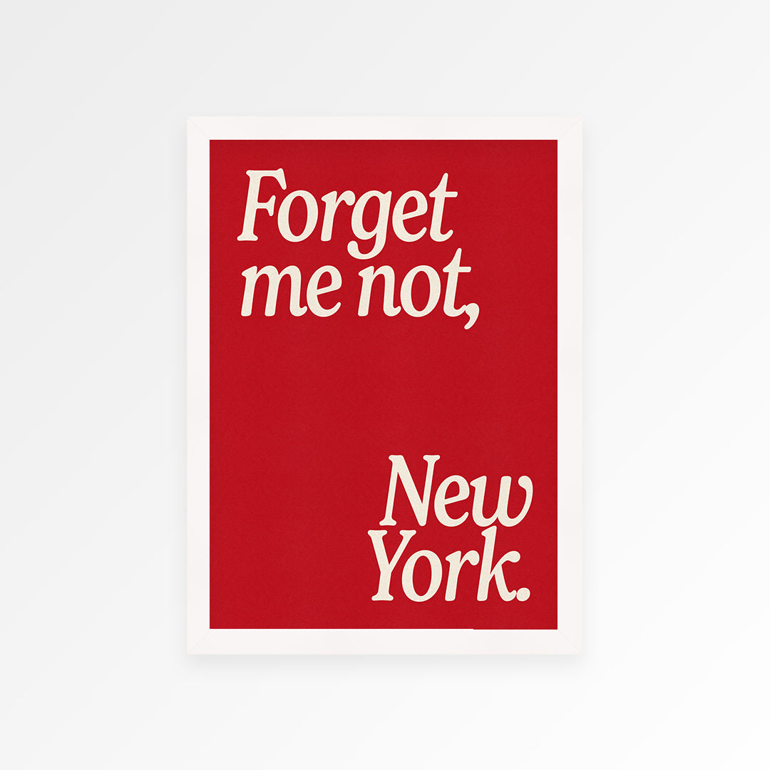 Forget Me Not New York Art Print