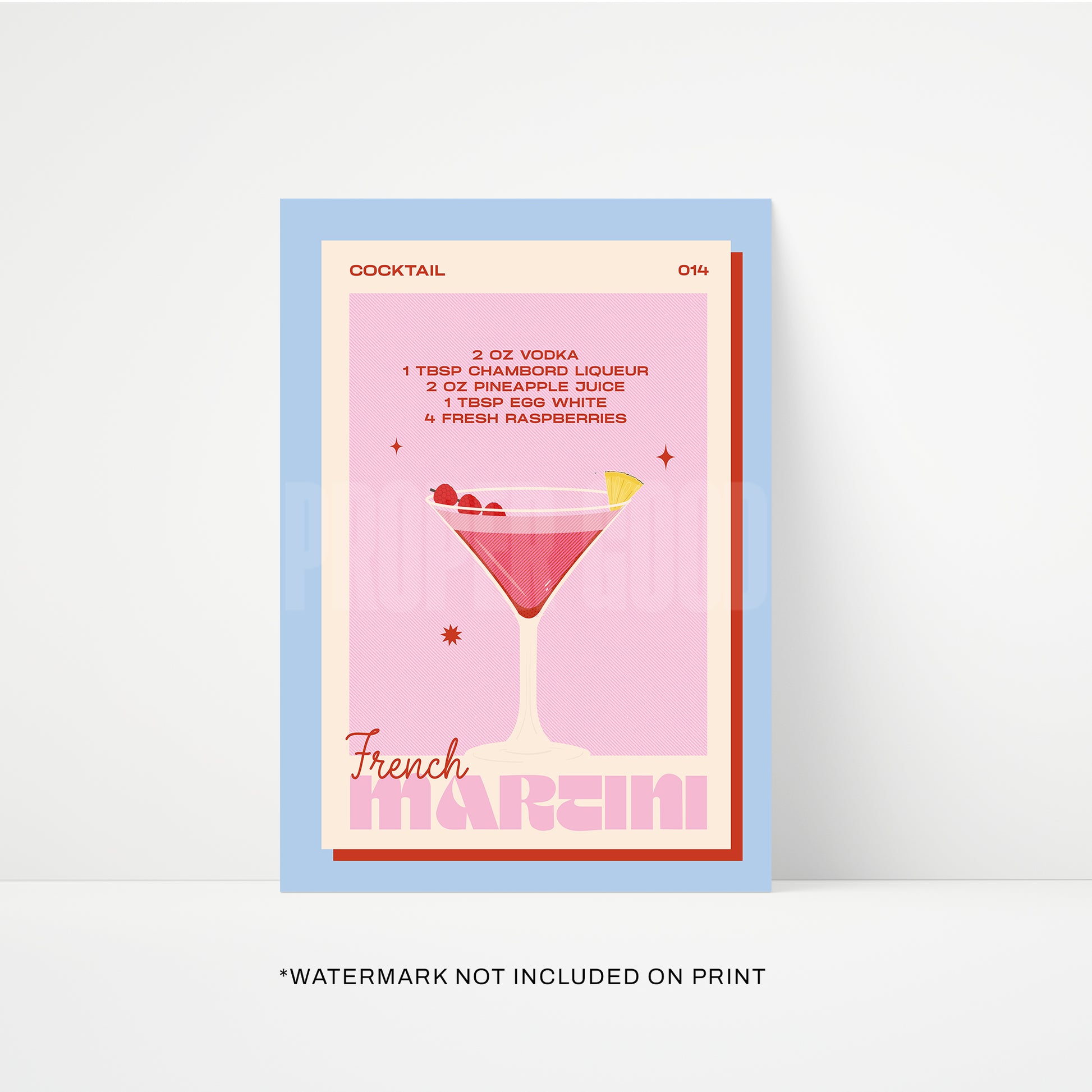 French Martini Print