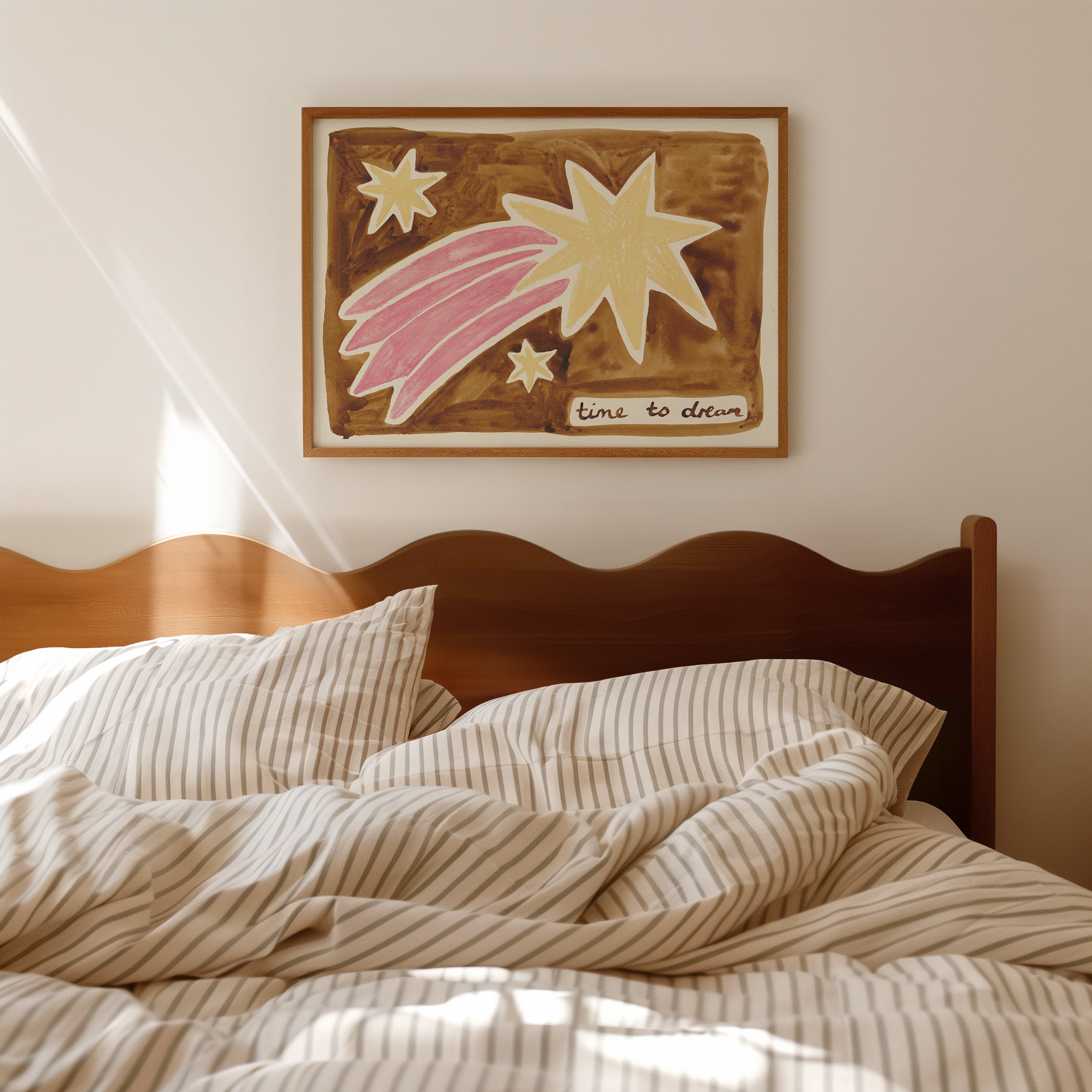 Dream Quote Bedroom Hand Painted Print