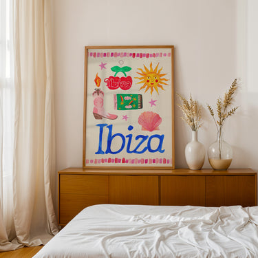 Ibiza Travel Trinket Hand Painted Print