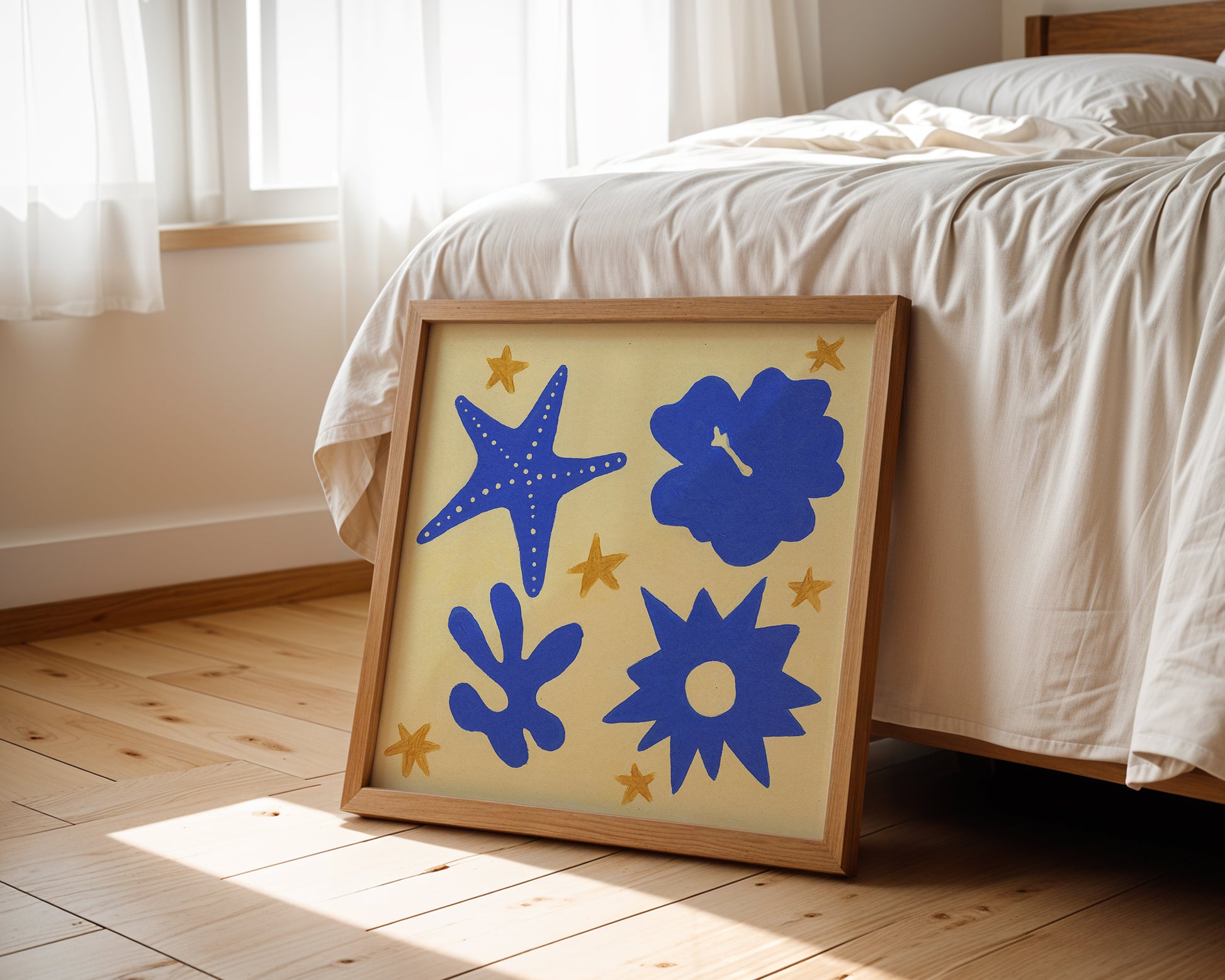 Sea Pattern Hand Painted Art Print