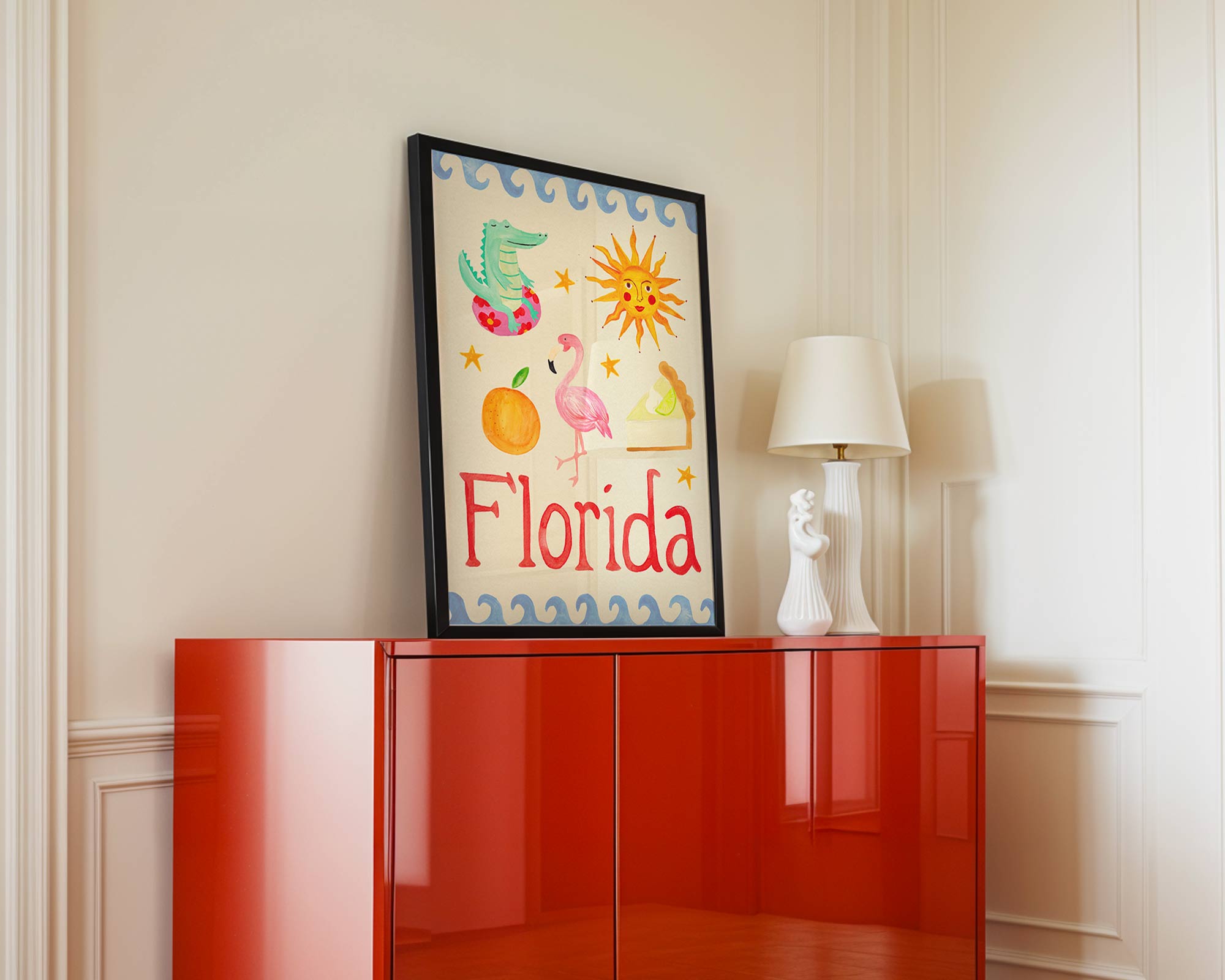 Florida Trinket Hand Painted Print