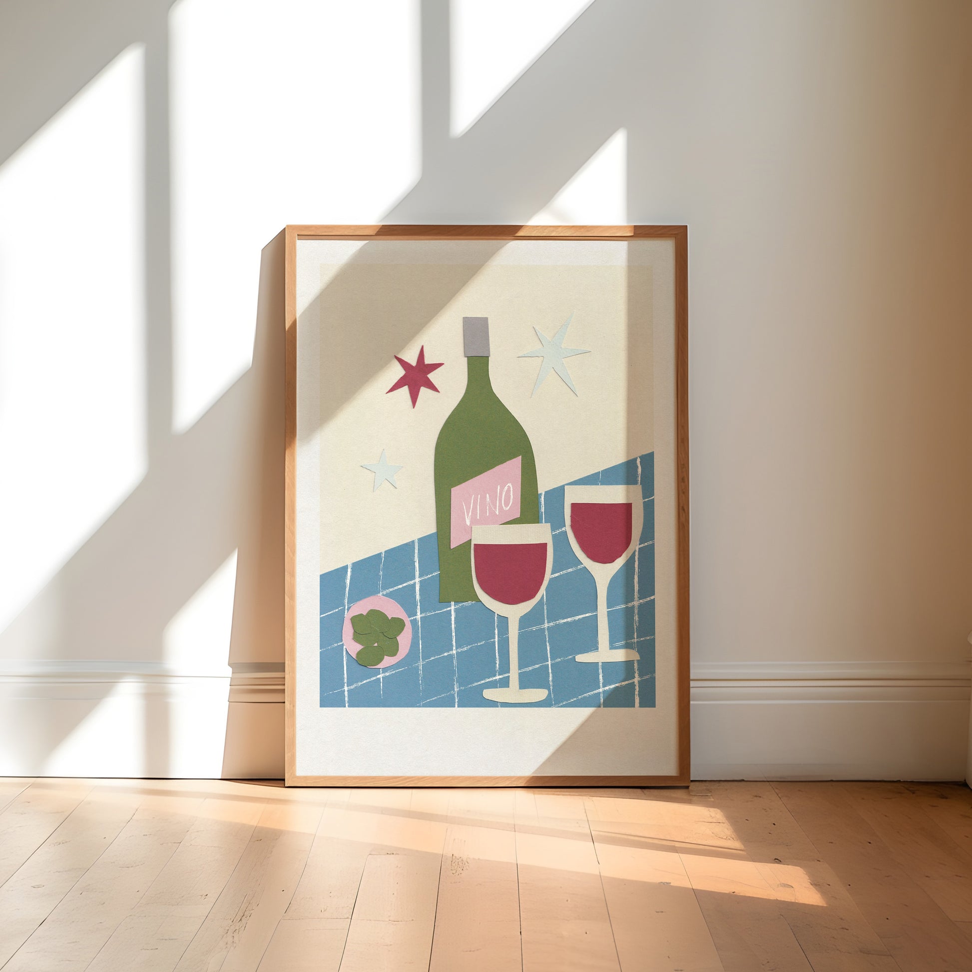 Wine Hand Collaged Print | STUDIO SALE