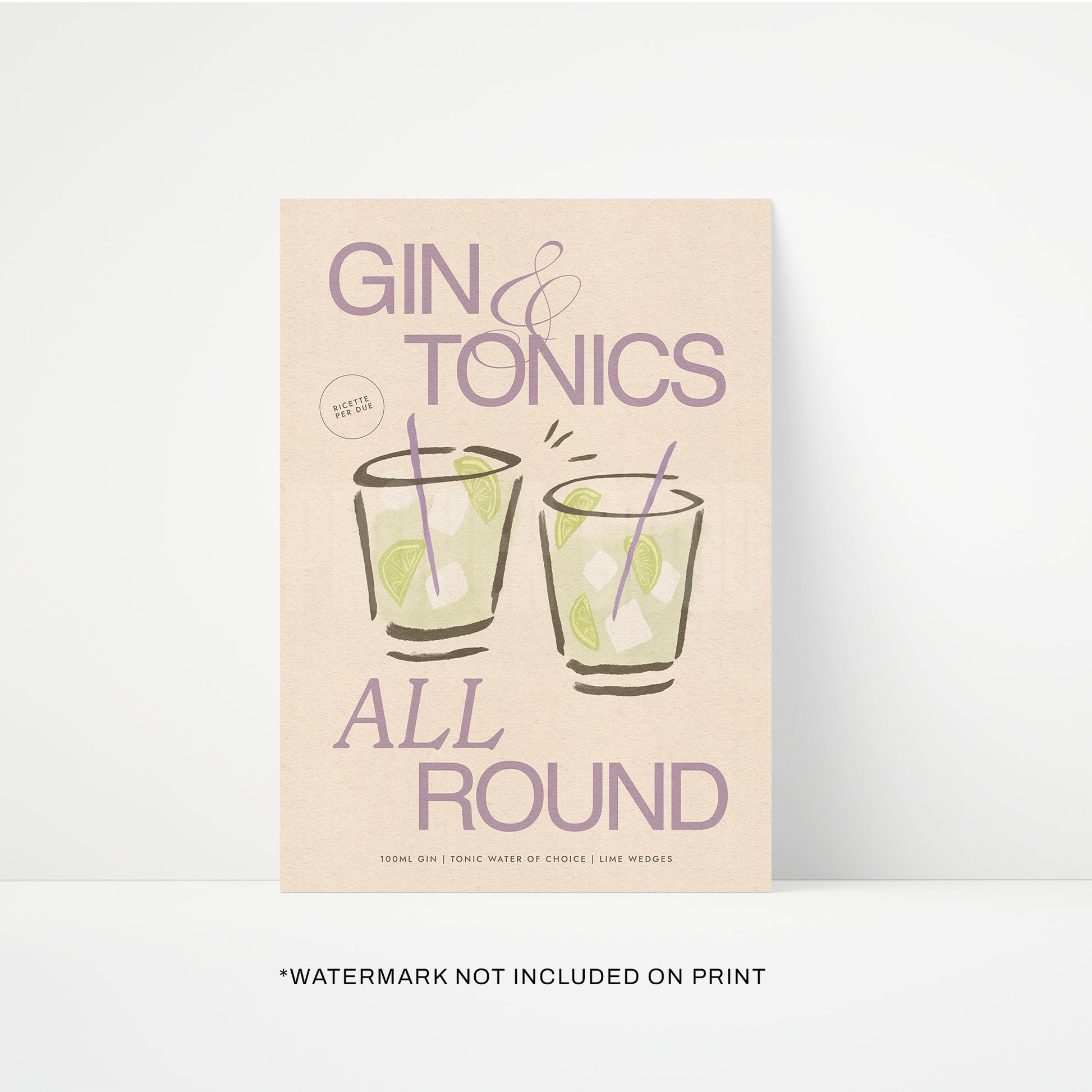 Gin & Tonic Print A4 | STUDIO SALE