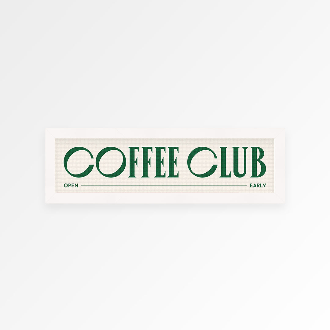 Coffee Club Panoramic Framed Print