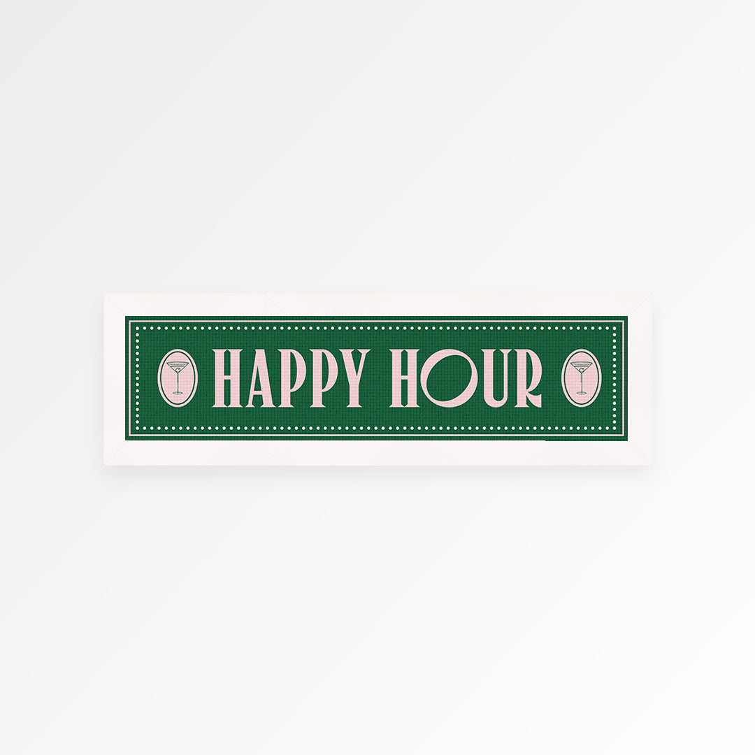 Happy Hour Panoramic Framed Print