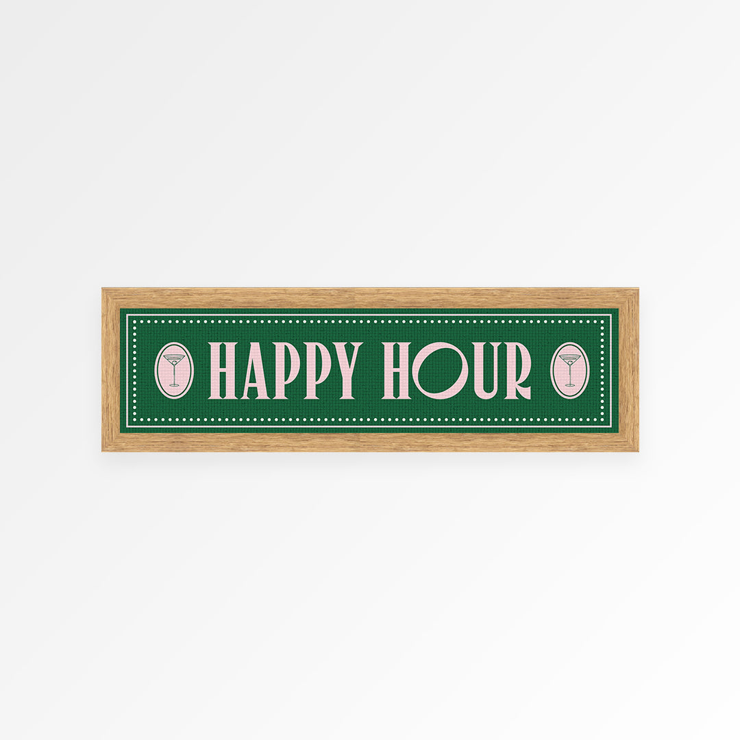 Happy Hour Panoramic Framed Print