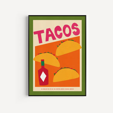 Tacos Hand Collaged Print