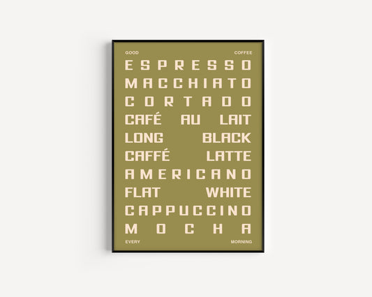 A3 SAMPLE | Coffee Guide Print