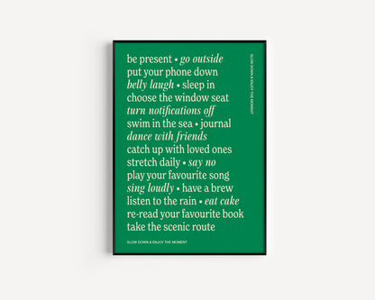 Slow Down Quote Print