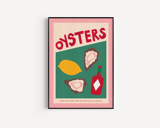 A4 SAMPLE | Oysters Hand Collaged Print