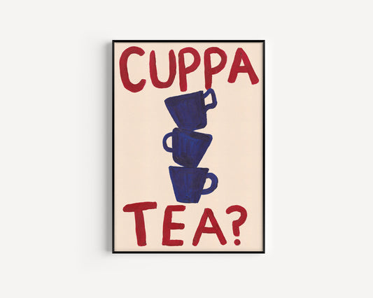 A3 SAMPLE | Cuppa Tea Hand Painted Print