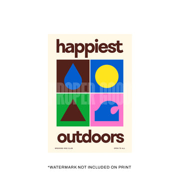 Happiest Outdoors Print