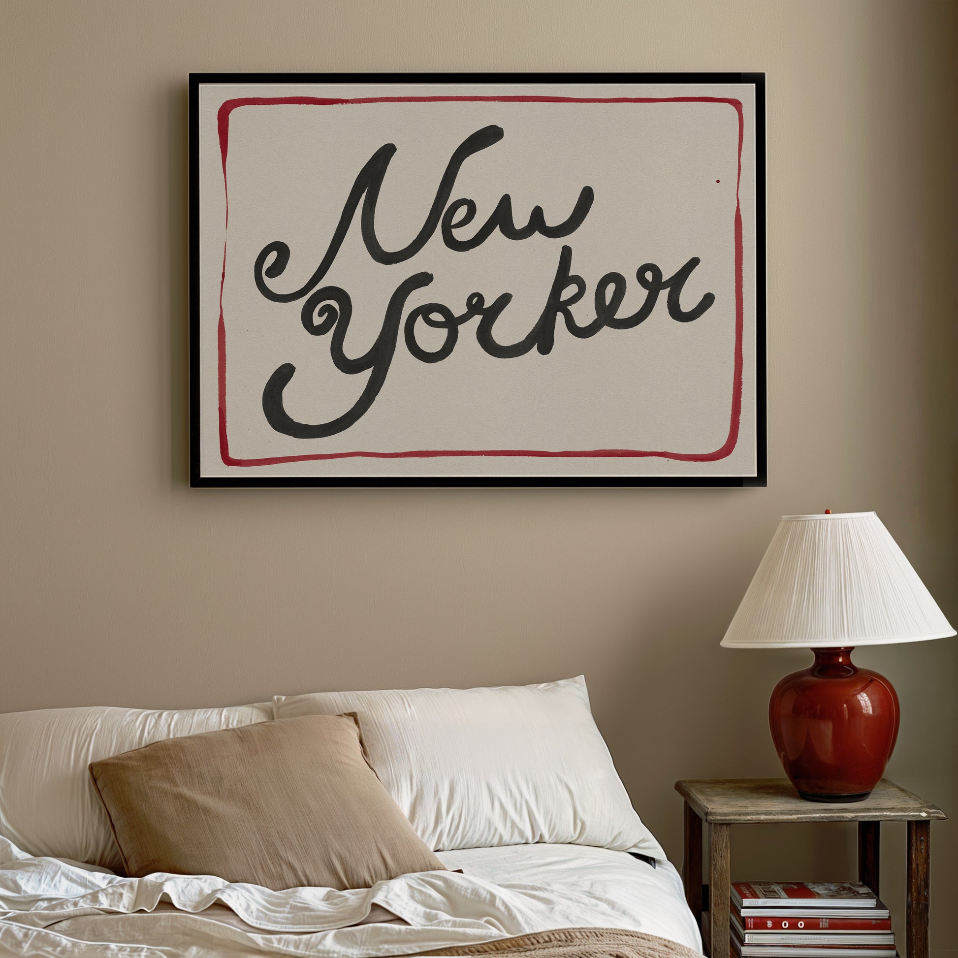 New Yorker Hand Painted Print