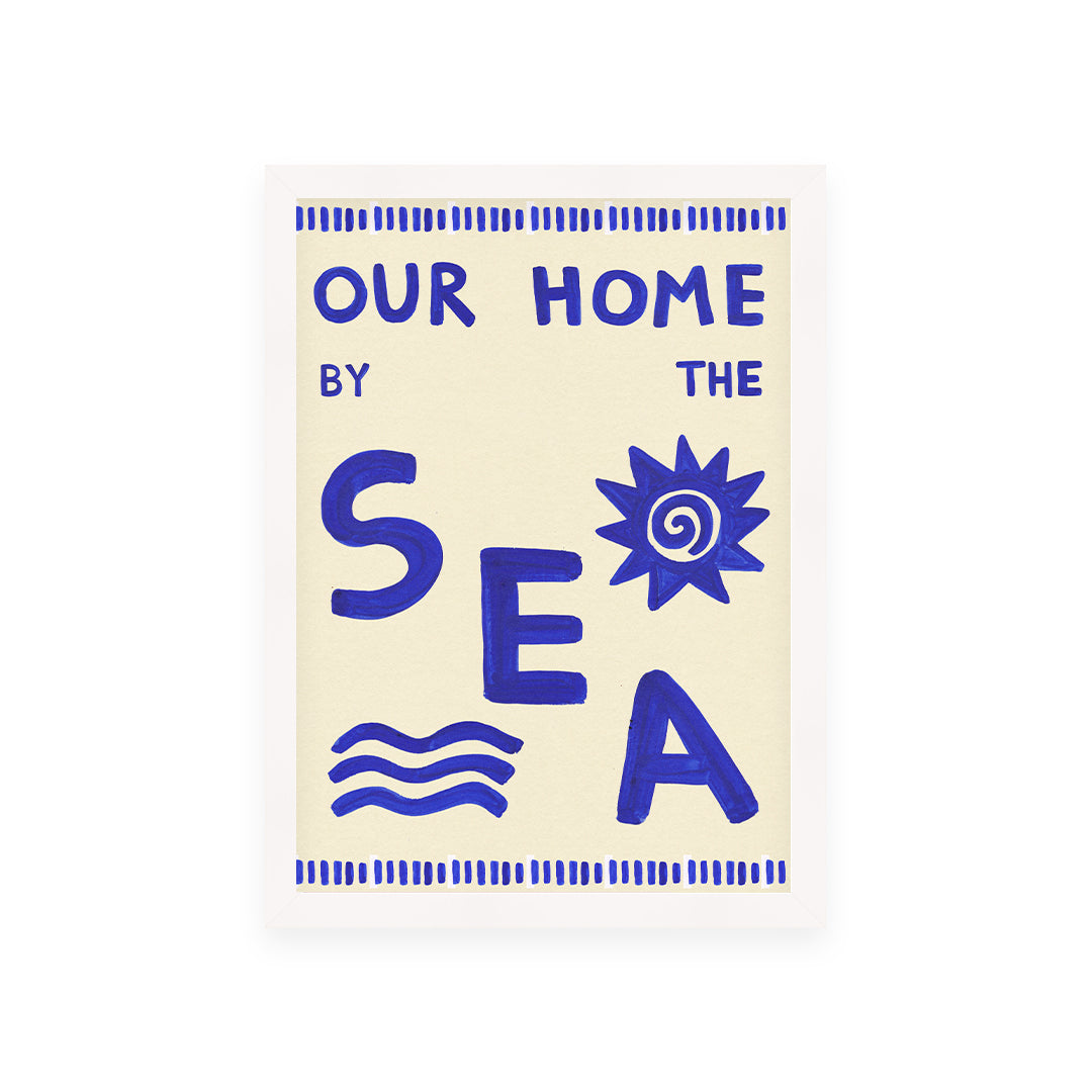 Our Home By The Sea Hand Painted Print