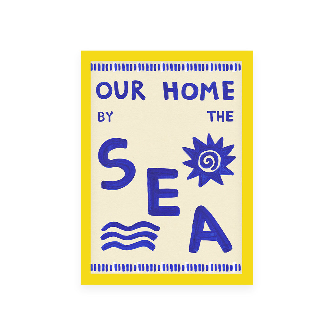 Our Home By The Sea Hand Painted Print