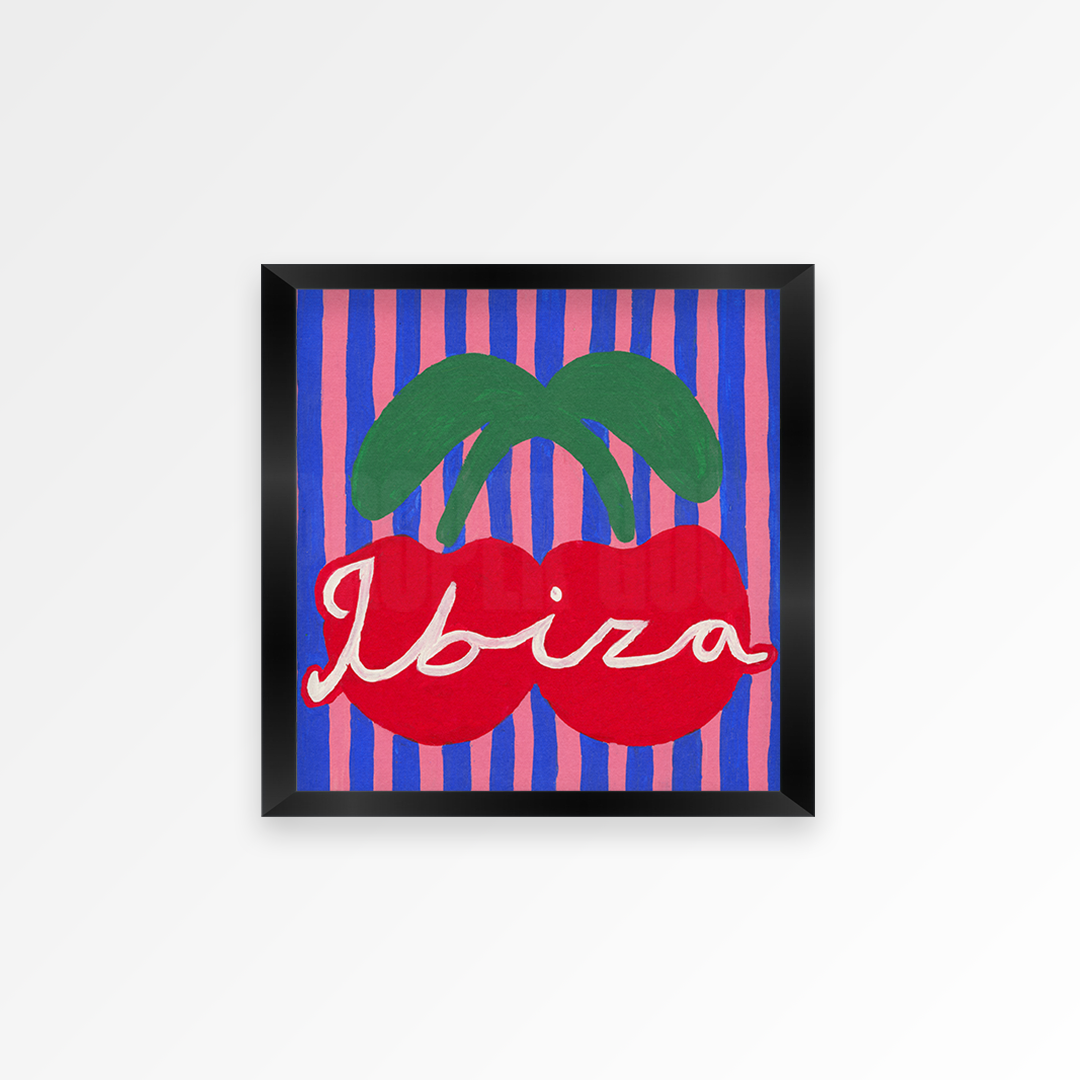 Ibiza Cherry Hand Painted Art Print | STUDIO SALE