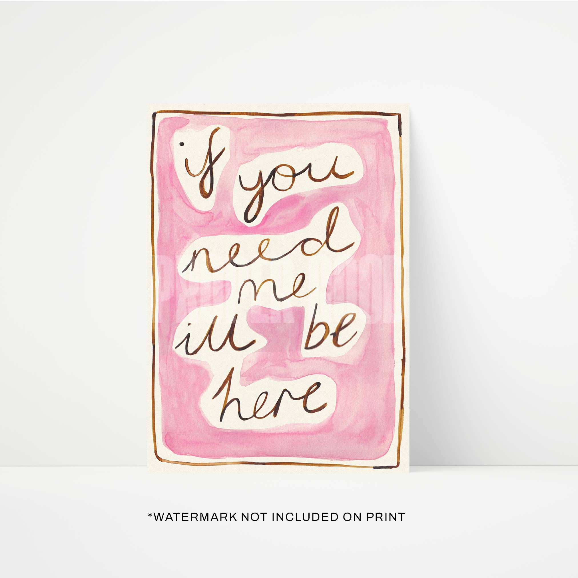 Bedroom Quote Hand Painted Print