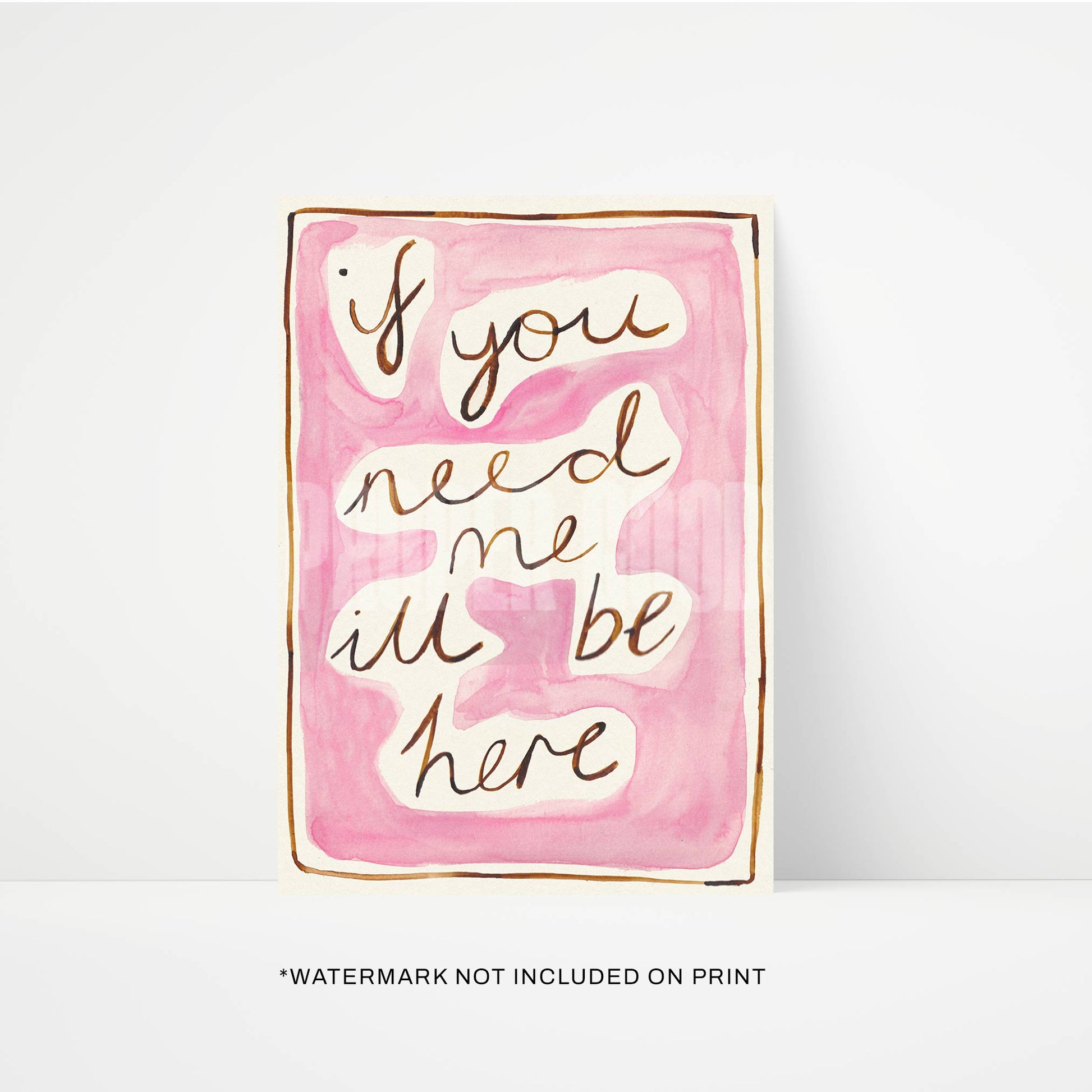 Bedroom Quote Hand Painted Print