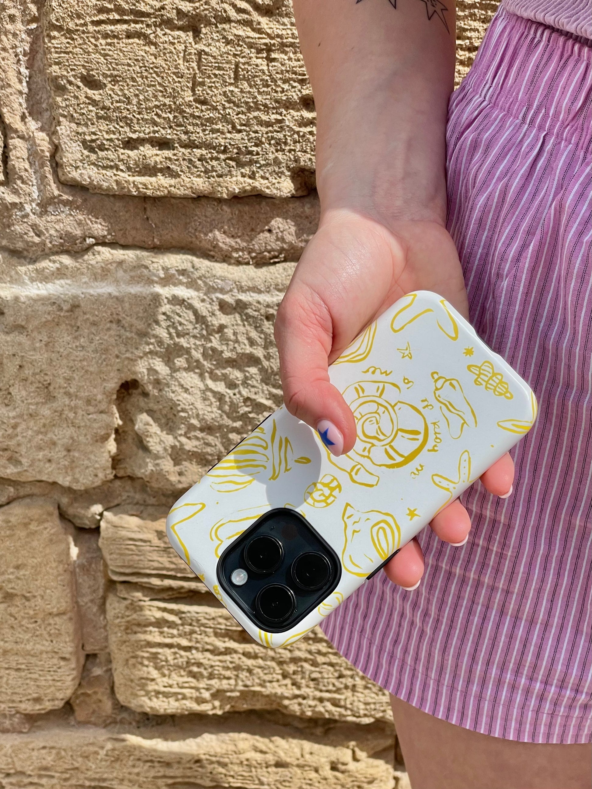 Shells Tough Phone Case Yellow