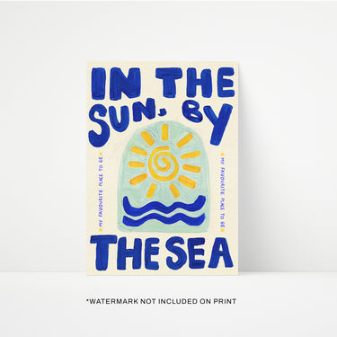 In The Sun By The Sea Hand Painted Print