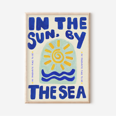 In The Sun By The Sea Hand Painted Print