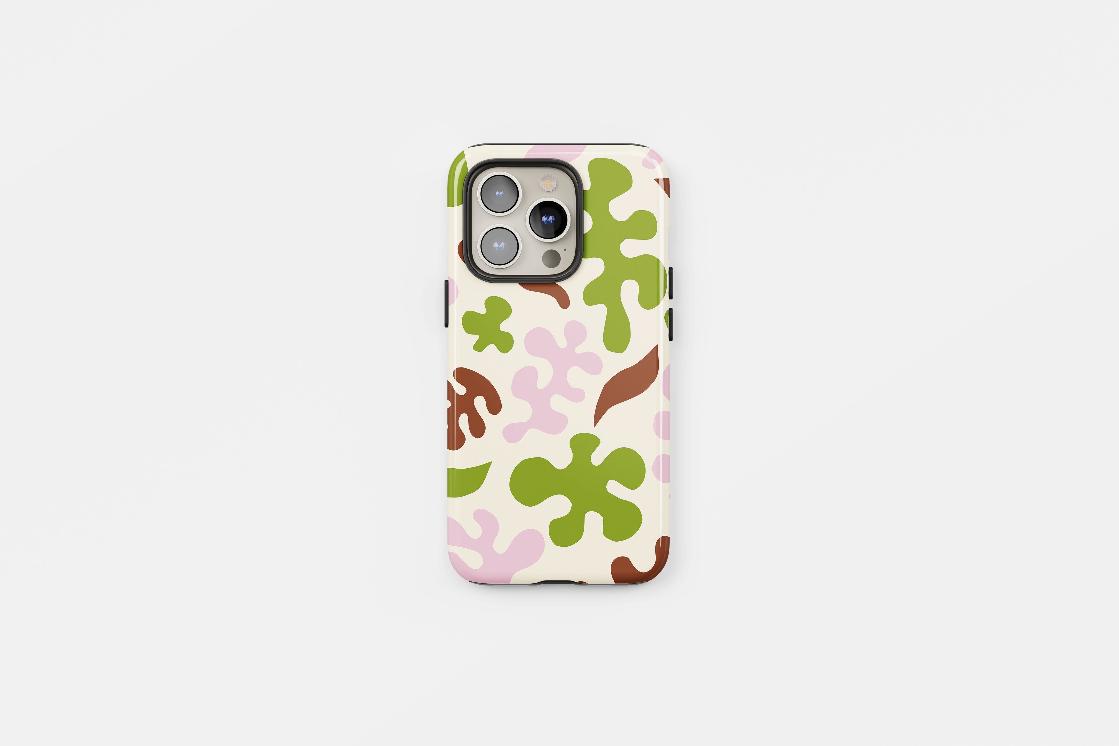 Abstract Matisse Inspired Tough Phone Case Green Pink Brown