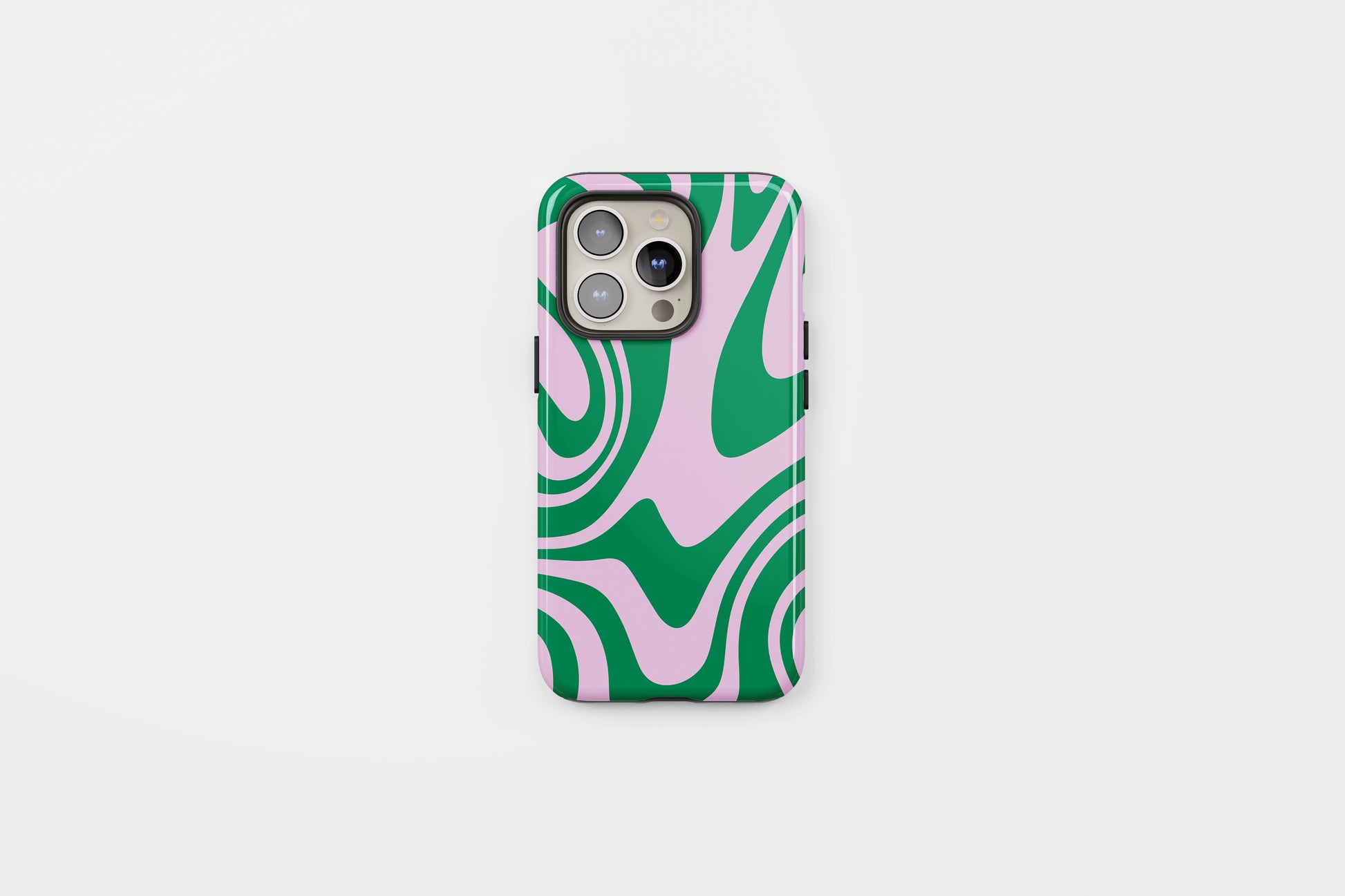 Groovy Marble Tough Phone Case Green Pink