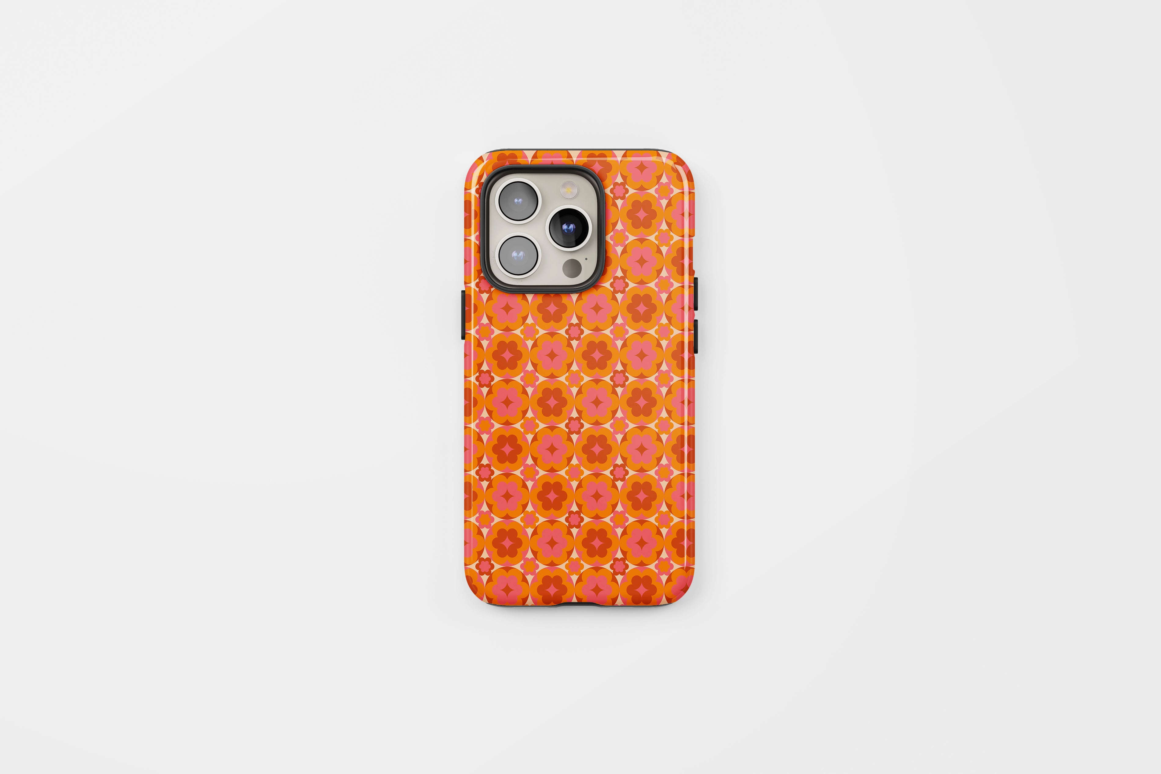 Retro Pattern Tough Phone Case Orange
