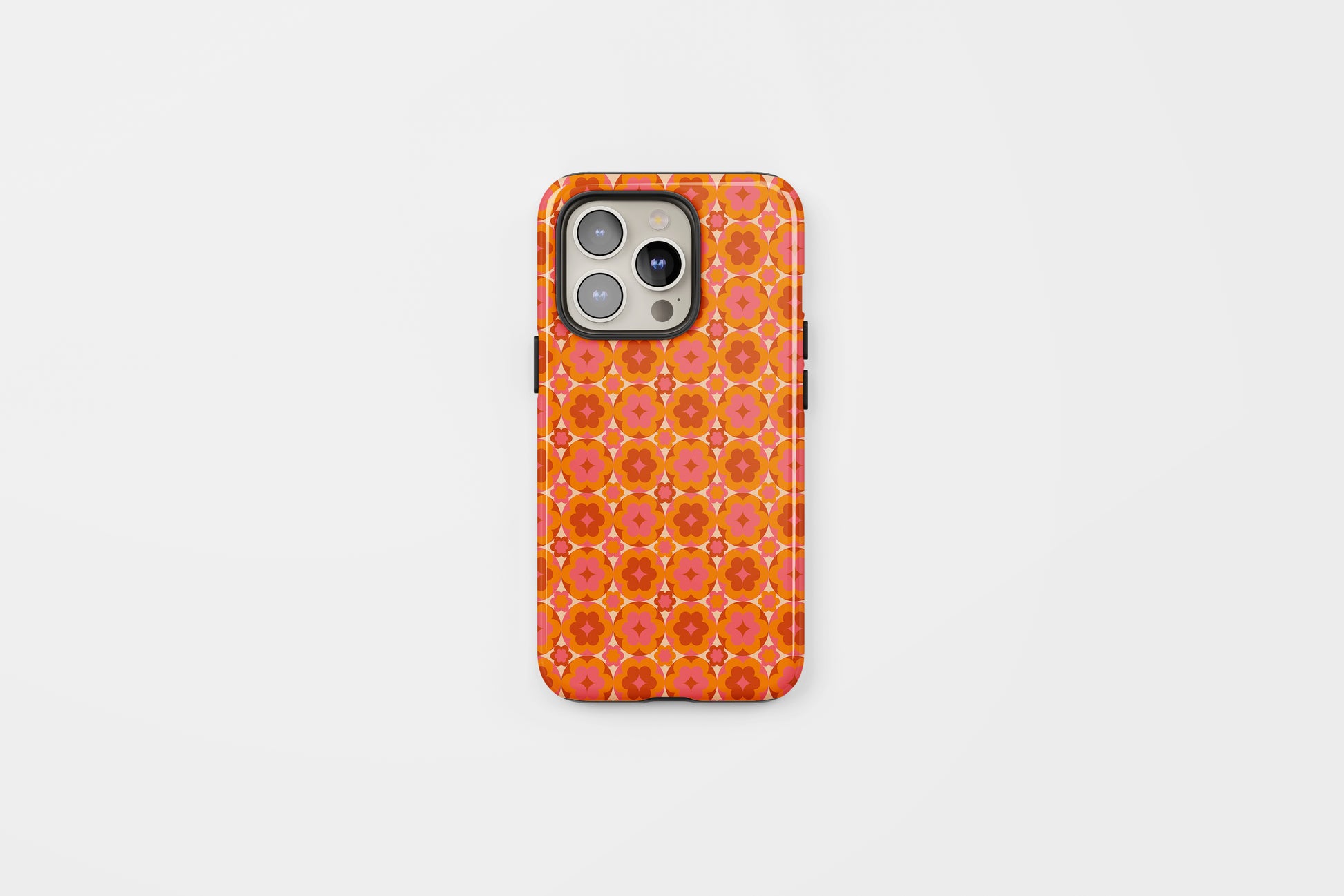Retro Pattern Tough Phone Case Orange