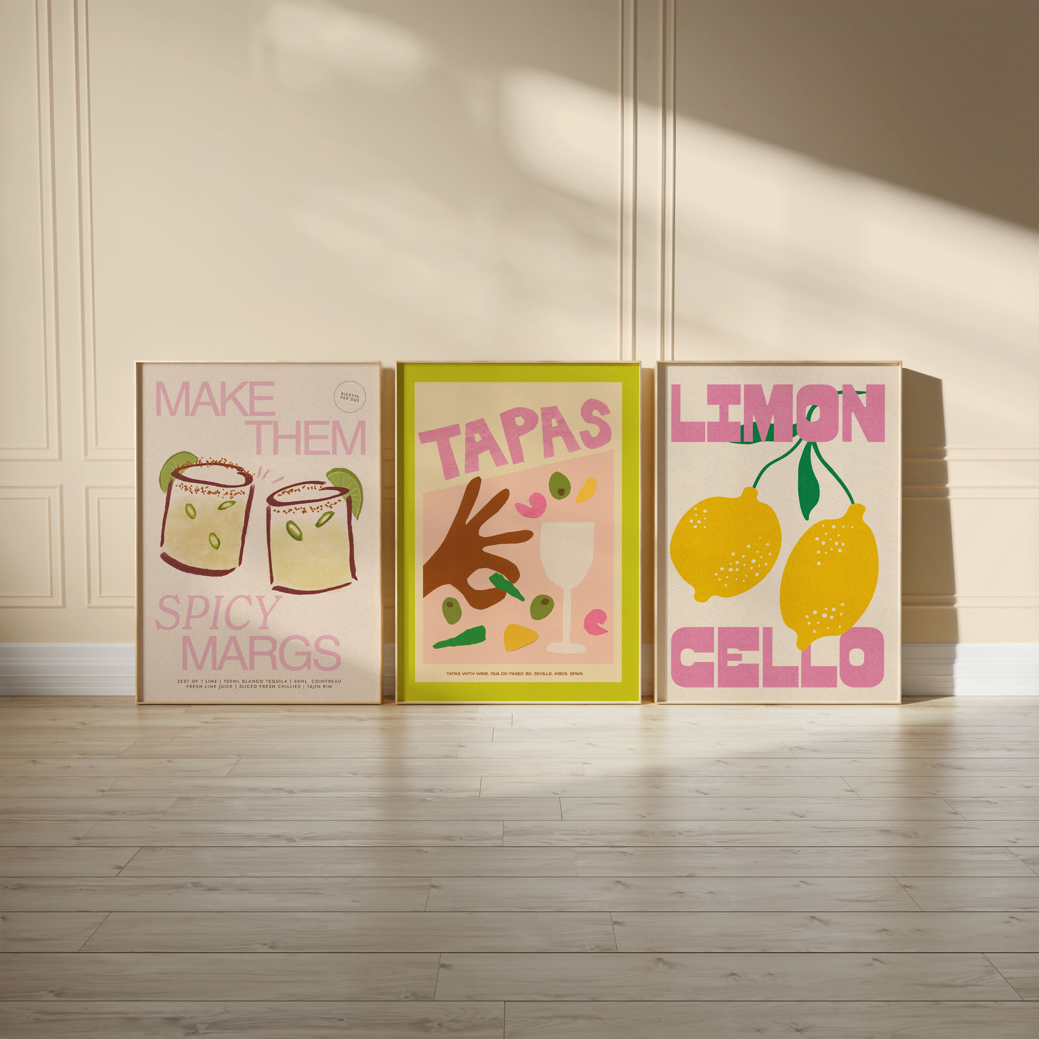 kitchen gallery wall set of 600, kitchen wall art,... Summer Kitchen Gallery Wall Set – Proper Good