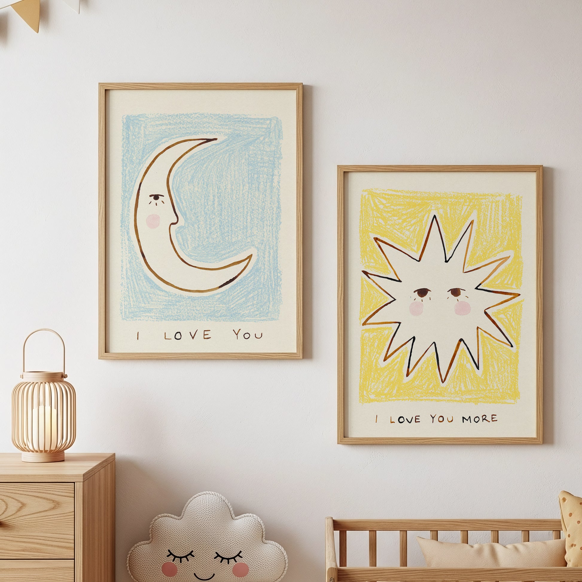 Love You Bedroom Hand Painted Print