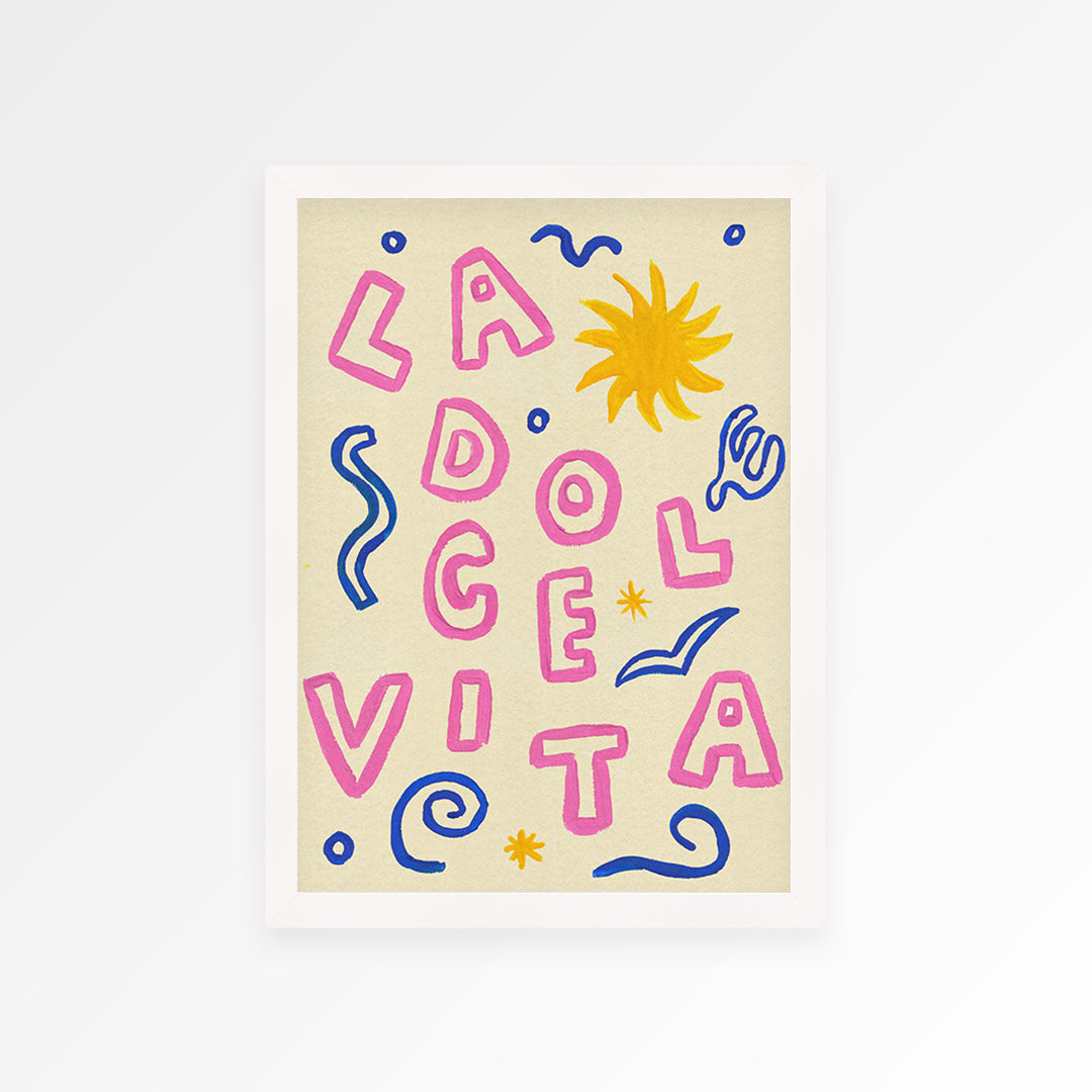 La Dolce Vita Hand Painted Print