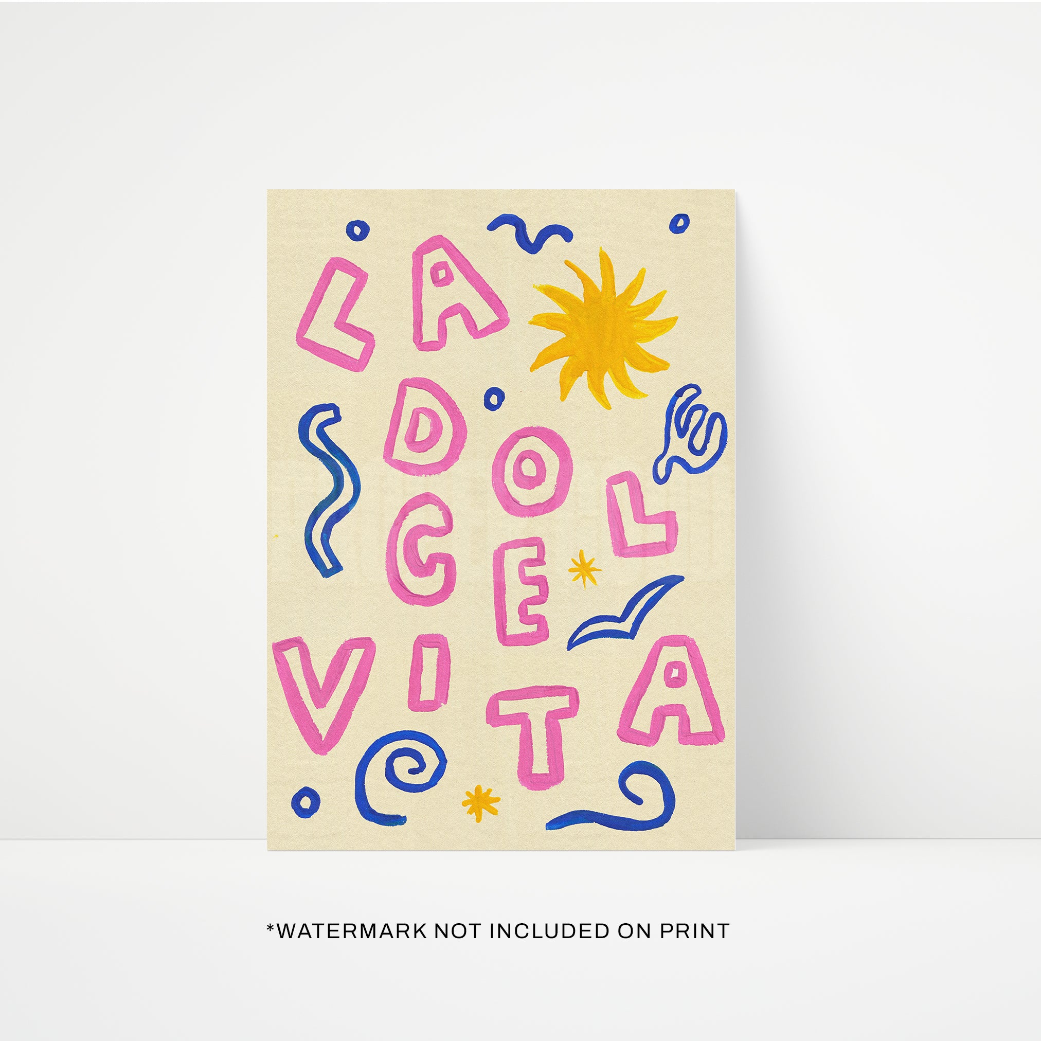 La Dolce Vita Hand Painted Print