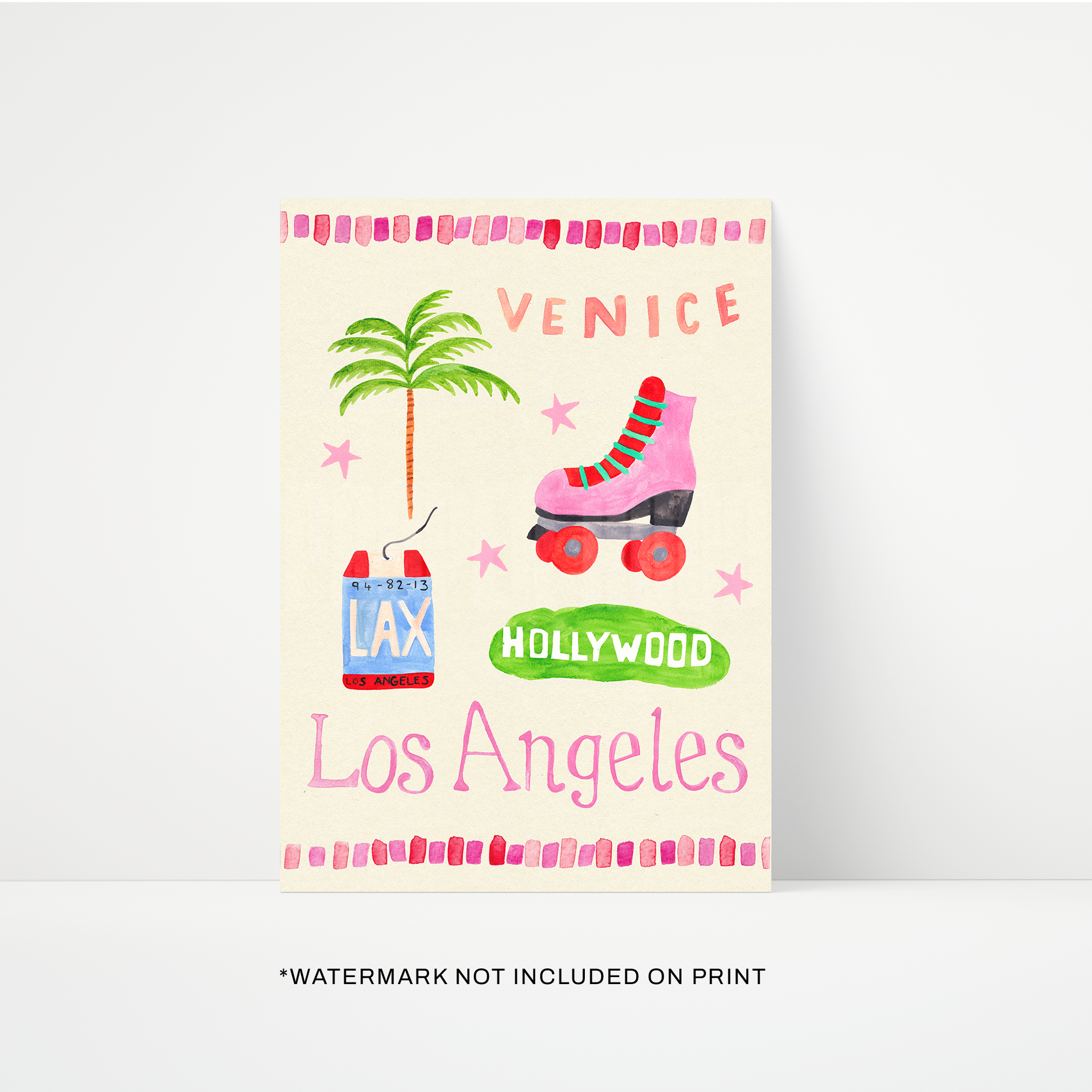 LA Trinket Hand Painted Print