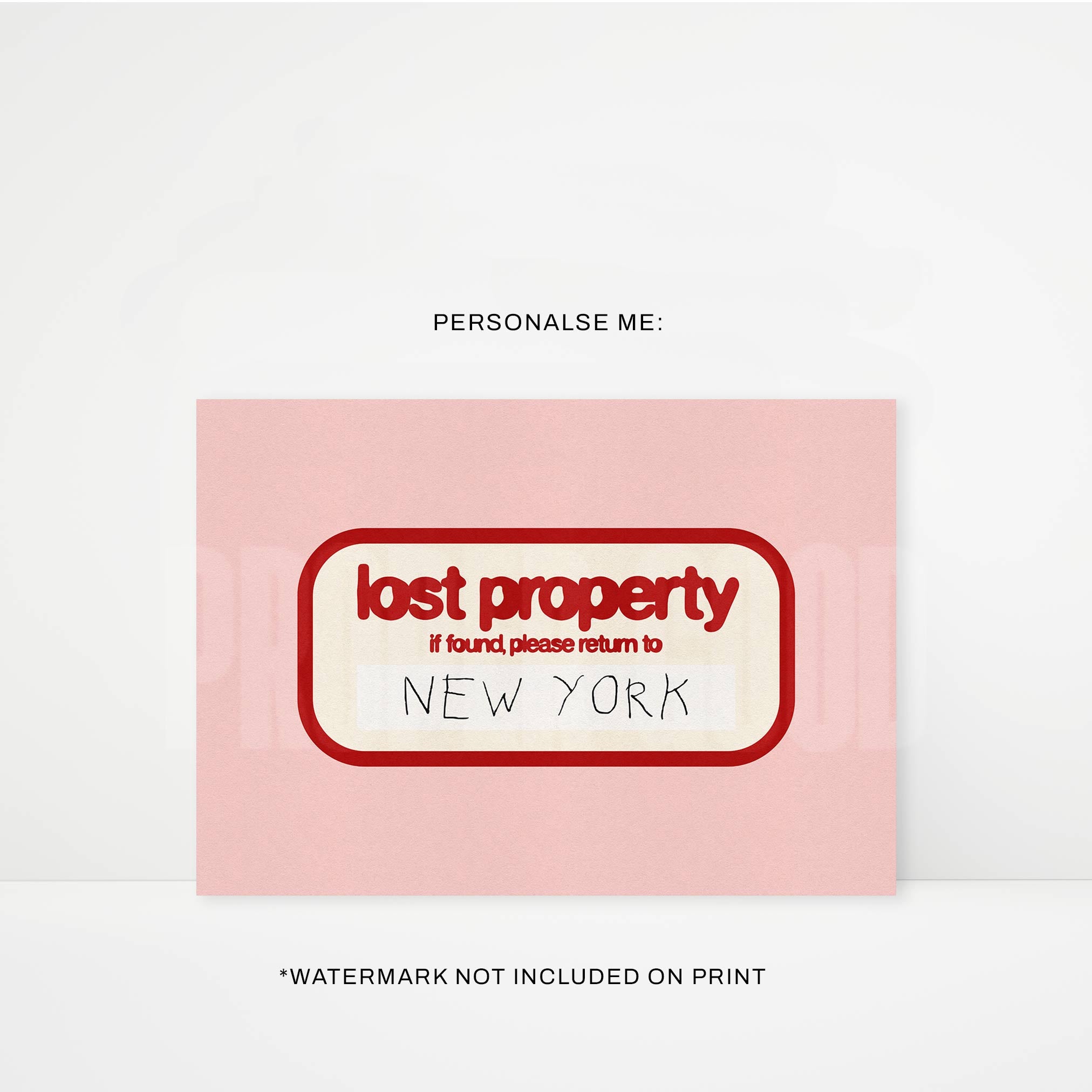 Lost in New York Personalised Art Print