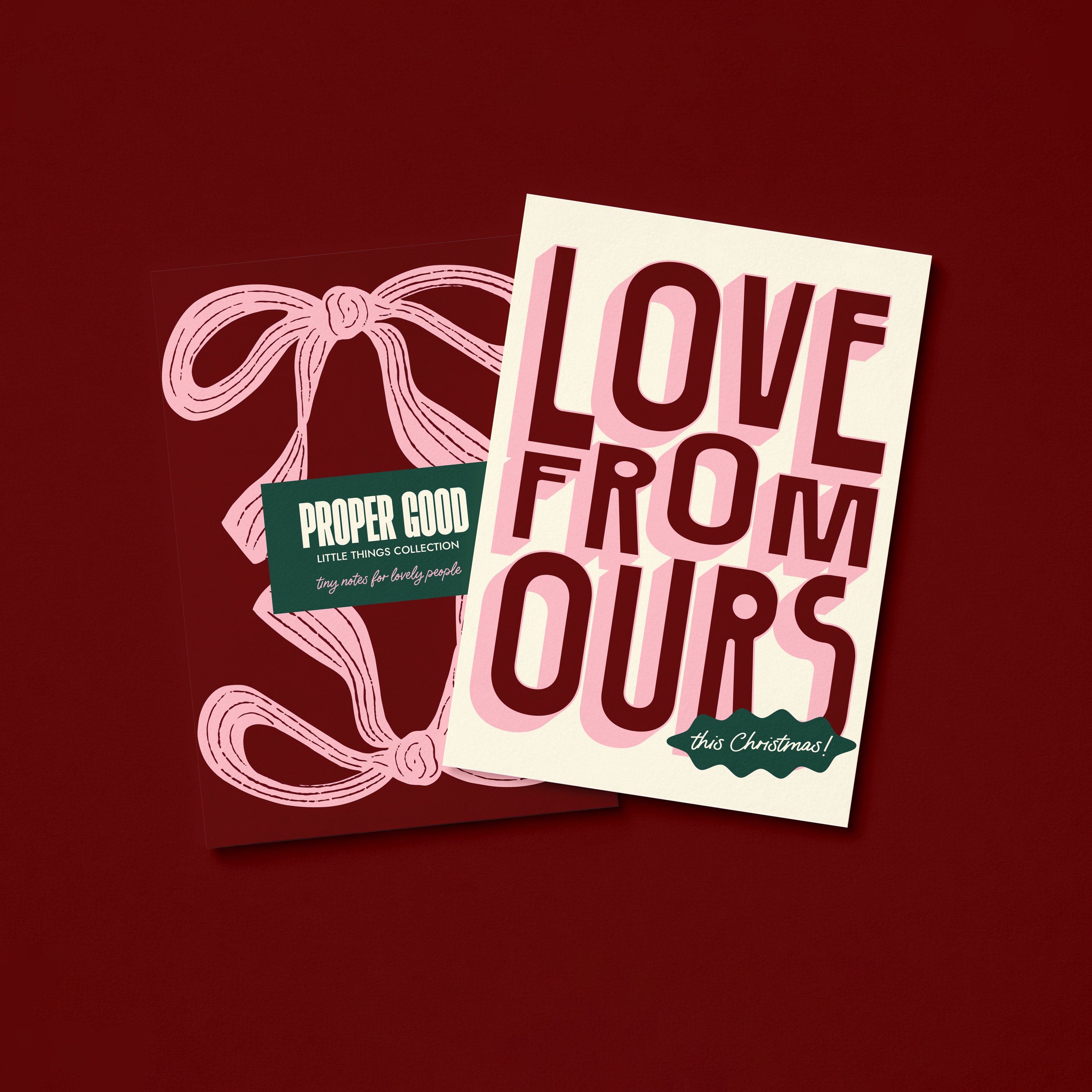 Mini Christmas Family Greetings Card | Love From Ours