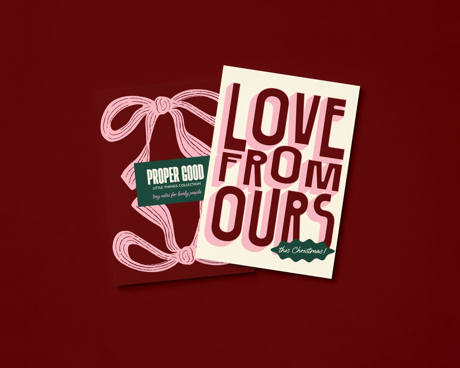Mini Christmas Family Greetings Card | Love From Ours