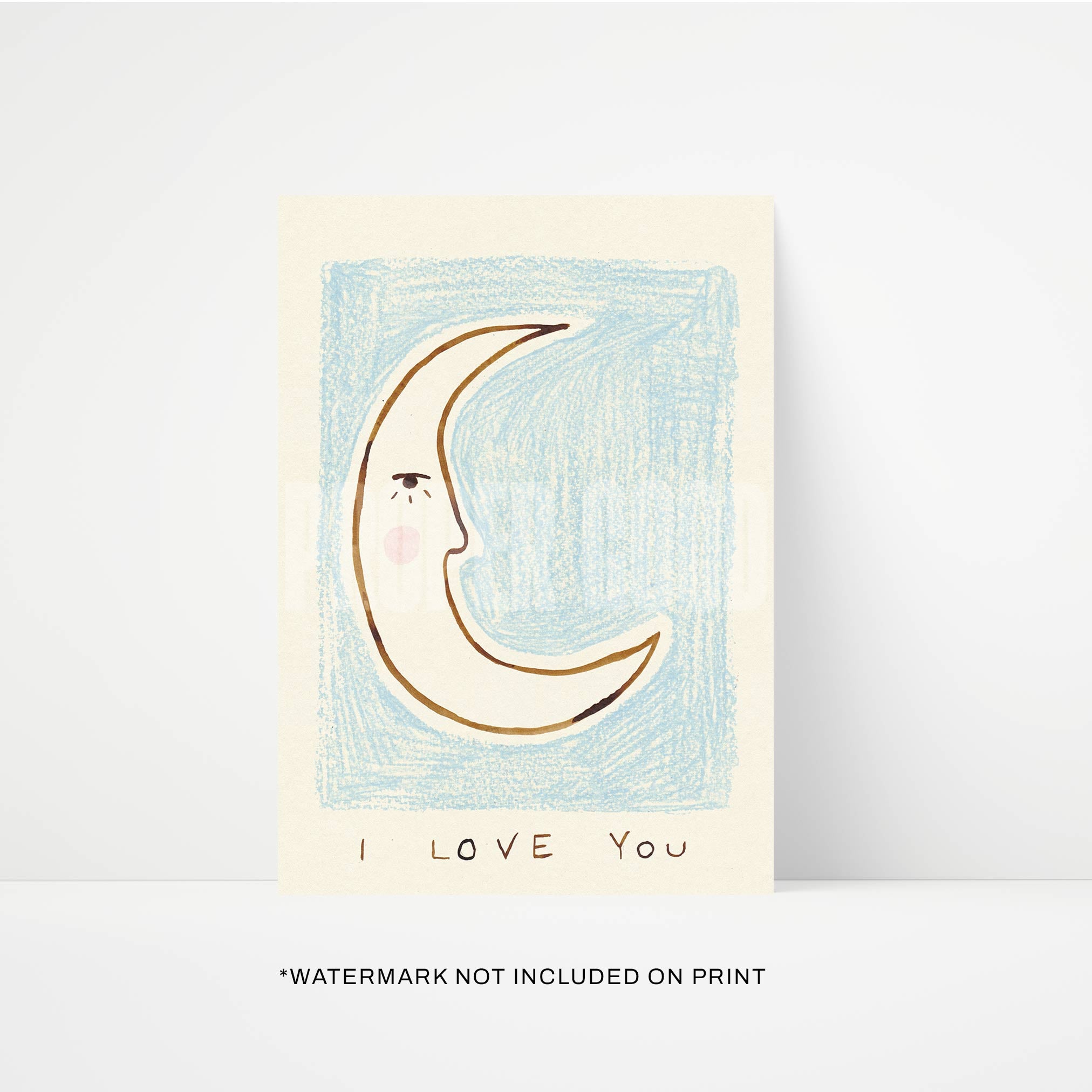 Love You Bedroom Hand Painted Print