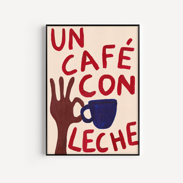 A3 SAMPLE "Café Con Leche" Hand Painted Print