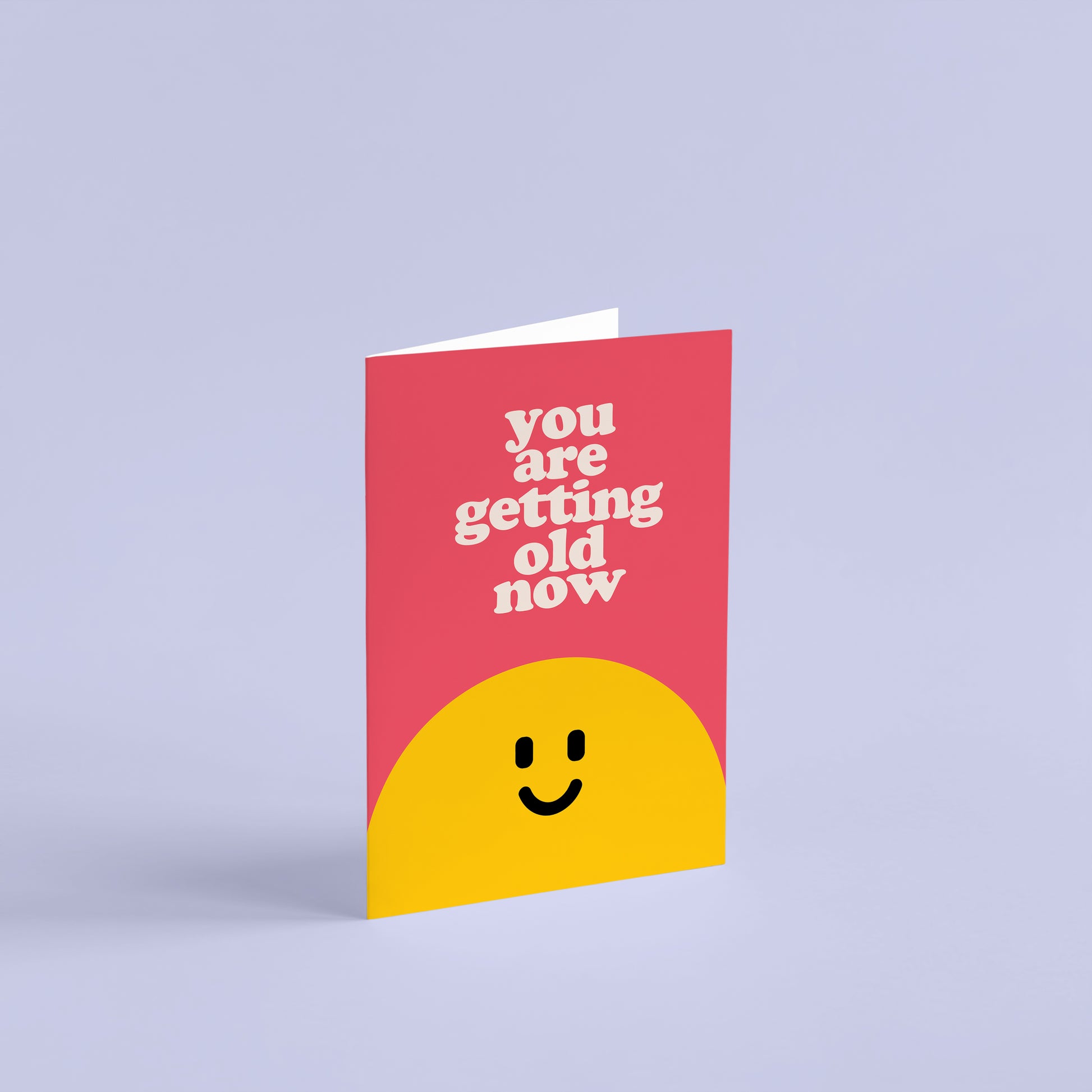 Getting Old Now Smiley Birthday Card